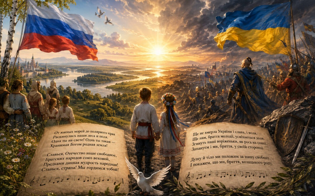 RUSKÁ VERSUS UKRAJINSKÁ NÁRODNÍ HYMNA